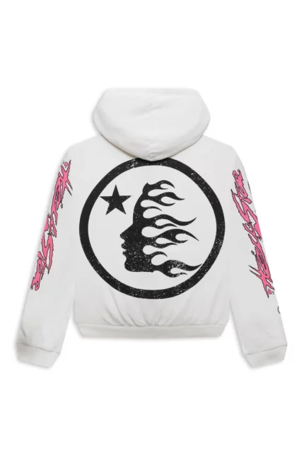Hellstar Records Glitter Zip-Up – White