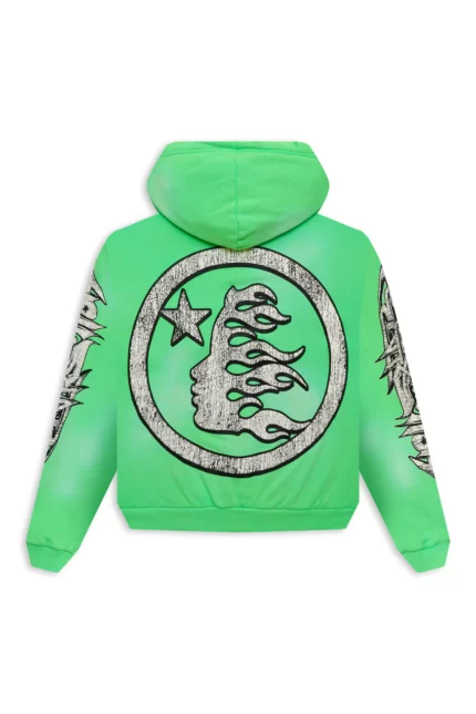 Hellstar Graffiti Zip-Up – Green