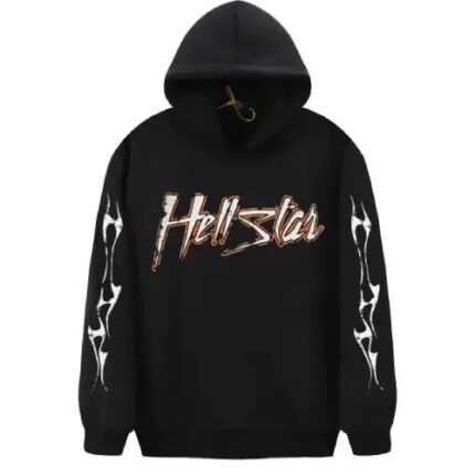 Black Hellstar Studios Flame Hoodies