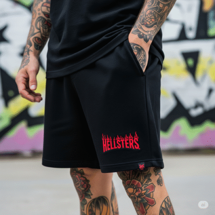 hellstar shorts black