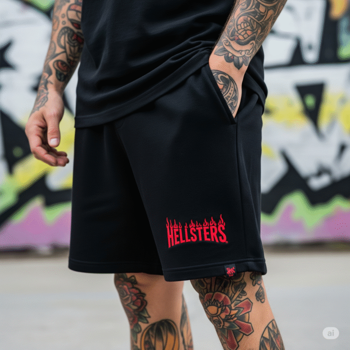 hellstar shorts black