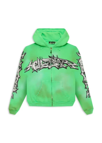 Hellstar Graffiti Zip-Up – Green