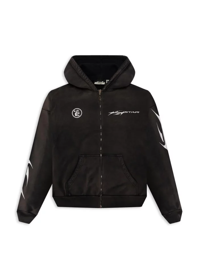 Hellstar Logo Zip-Up – Black