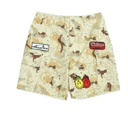 Camo Hellstar Embroidered Shorts For Unisex