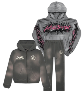 Hellstar Sports Tracksuit & Gray Hoodie