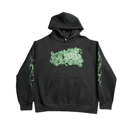 Black & Green-Hellstar Dragon Graphic Hoodie